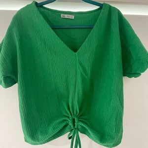 Zara Green Blouse